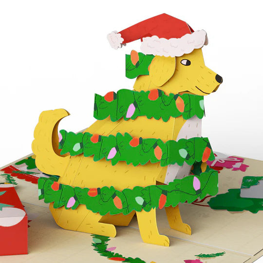 Feliz Naughty Dog Christmas Pop-Up Card