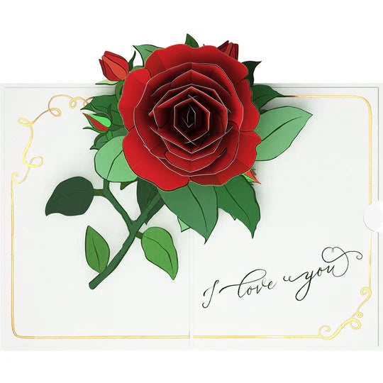 I Love You Roses Pop-Up Card