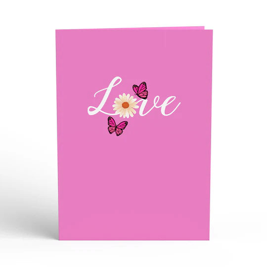 Floral Garden Butterflies Pop-Up Card