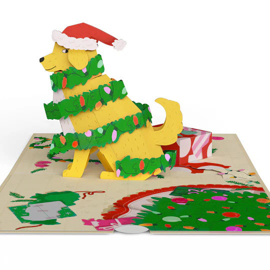 Feliz Naughty Dog Christmas Pop-Up Card