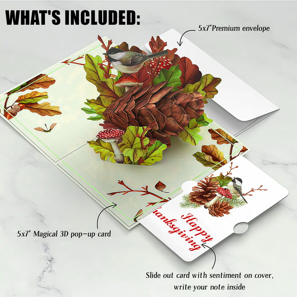 Fall Forest Floor Thanksgiving Pop-Up Card and Sentiment Set