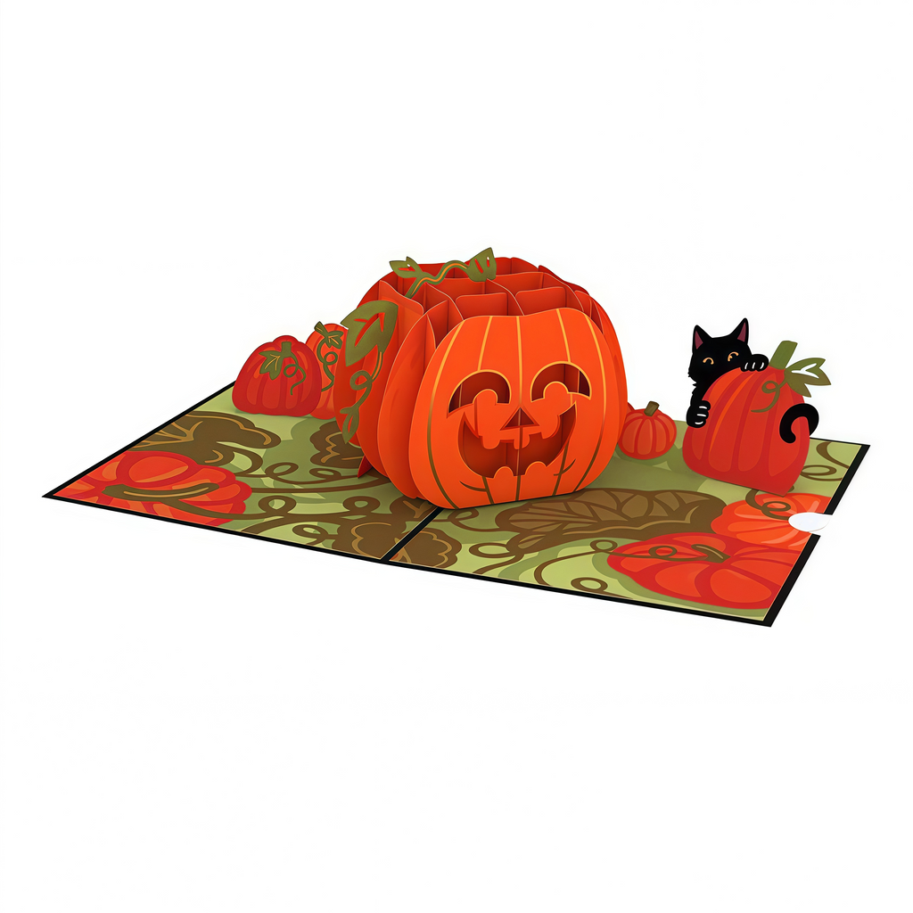 Happy Halloween Pumpkin Pop-Up Card