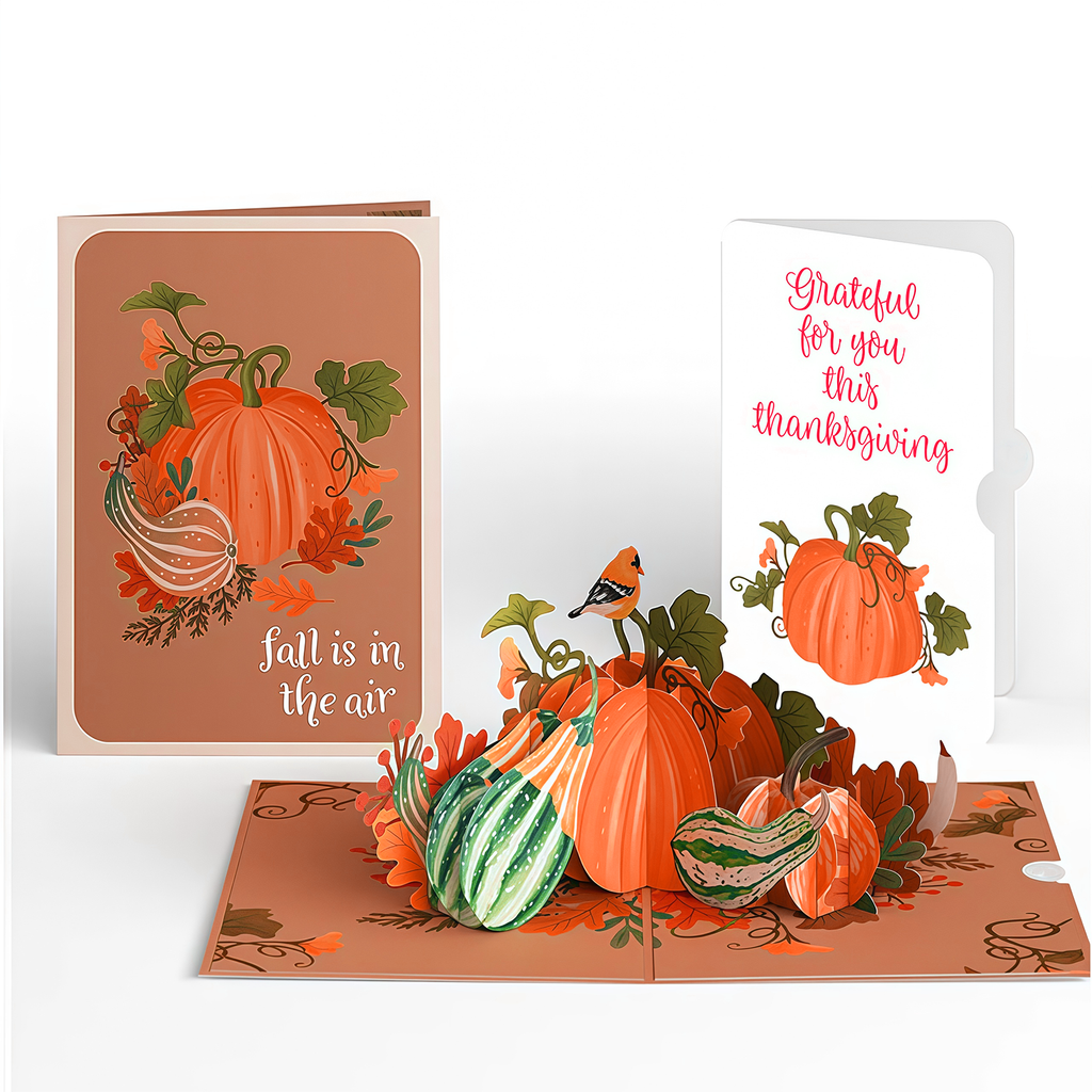 Fall is in the Air Thanksgiving Pop-Up Card and Sentiment Set