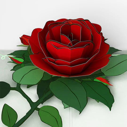 I Love You Roses Pop-Up Card