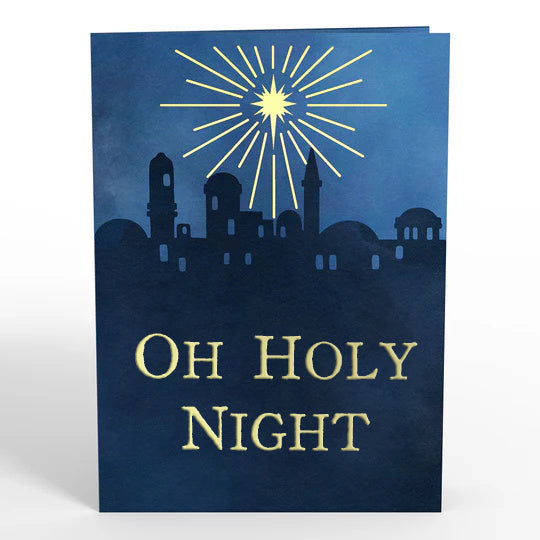 Oh Holy Night Nativity Light-Up Pop-Up Card