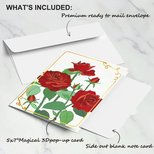 I Love You Roses Pop-Up Card